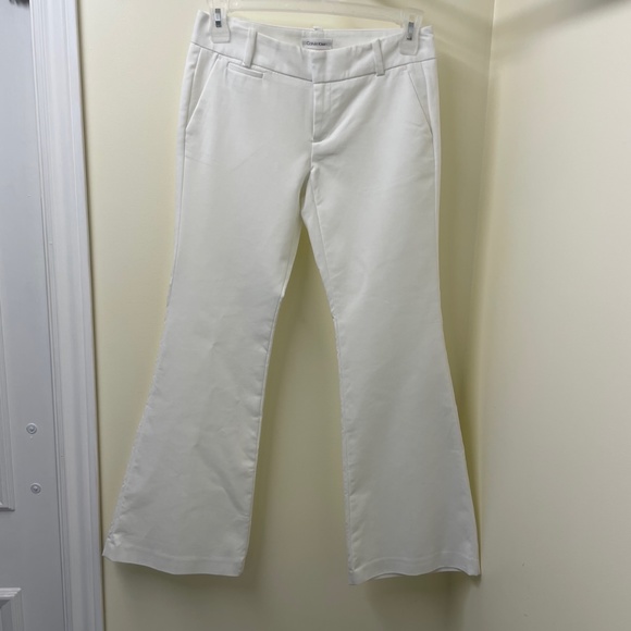 Calvin Klein modern fit Cotton white flared pants/jeans Size US 4 / S - Picture 1 of 10